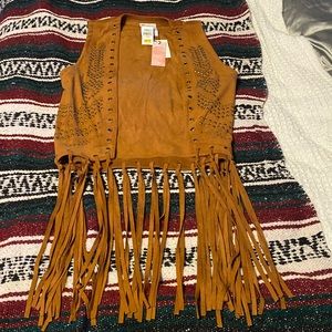 NWT FRINGE VEST
